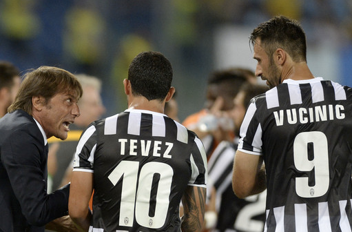 Antonio-Conte-+-Carlos-Tevez-+-Mirko-Vucinic-Juventus-Vs.-Lazio